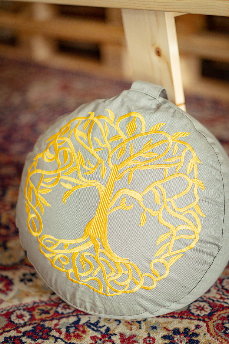 Meditačný vankúš Strom života – organická bavlna