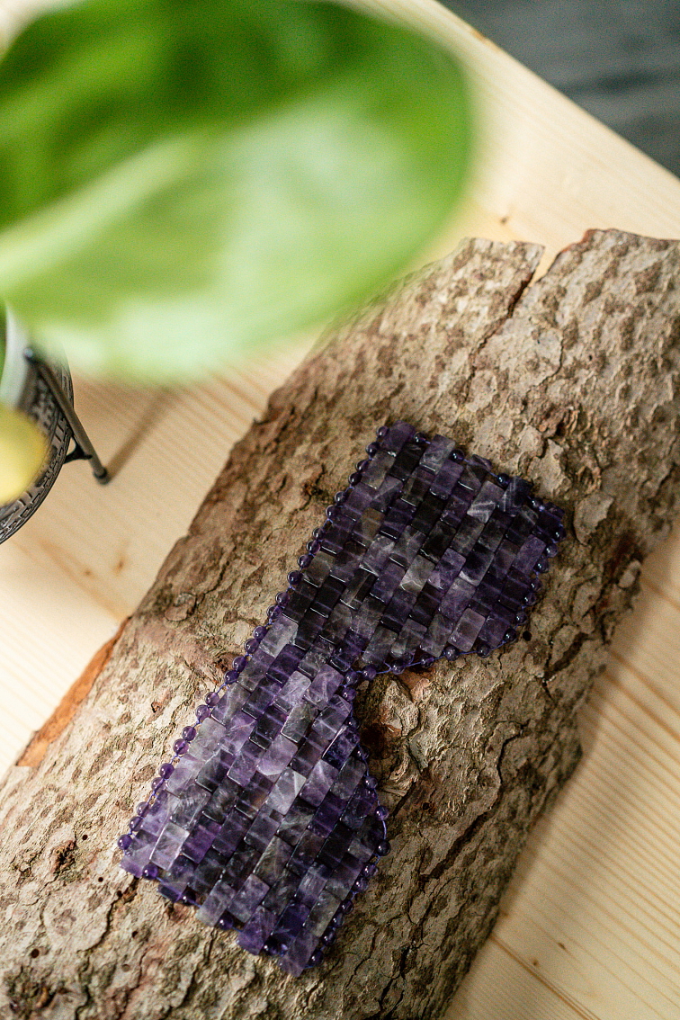 Brazílska ametystová maska na oči Ametyst