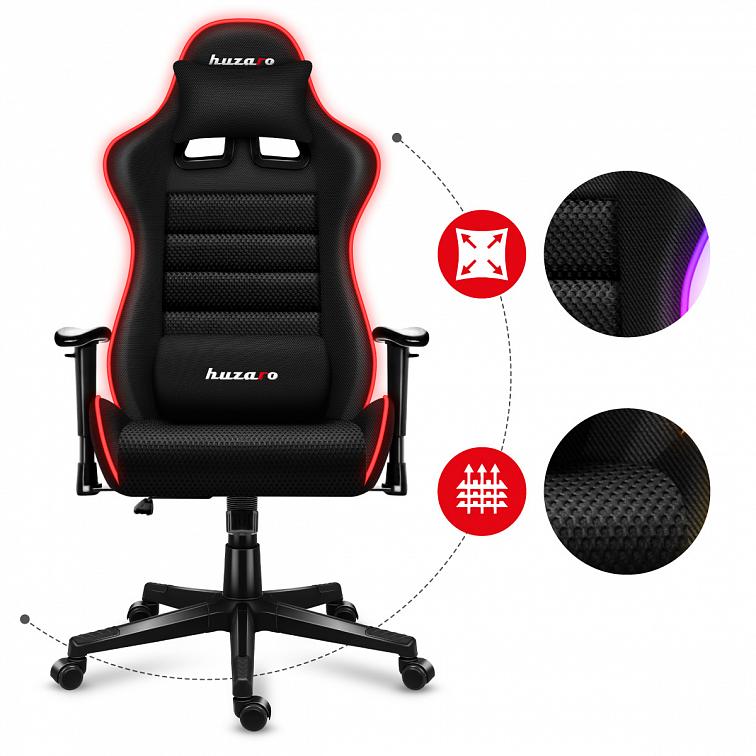 Herní židle HUZARO FORCE 6.0 RGB LED MESH