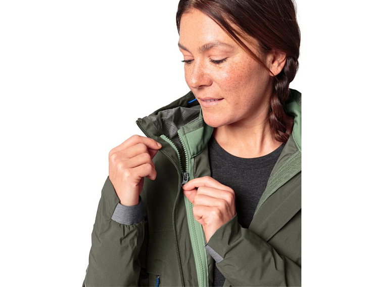 Vaude Yaras 3in1 cyklistická bunda, dámska, kaki zelená