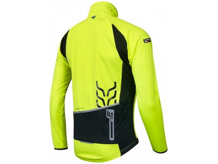 FORCE X80 cyklistická bunda, tenký softshell, UNI, fluo