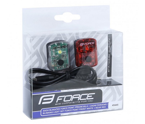 FORCE POINT USB blikačky, sada predná a zadná