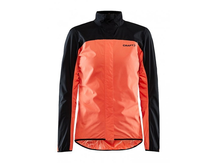 CRAFT CORE Endur Hy cyklistická bunda, dámska, čierno-oranžová