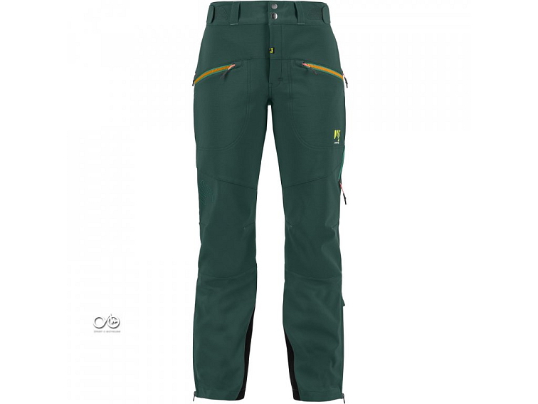Karpos MARMOLADA skialpové nohavice, dámske, tmavozelené/zlatohnedé