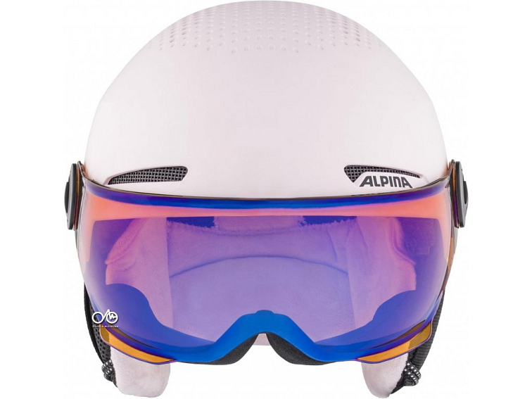ALPINA Juniorská lyžiarska prilba ZUPO VISOR Q-LITE ružová matná