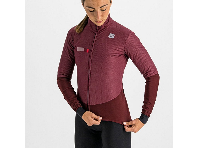 Sportful BODYFIT PRO cyklistická bunda, dámska, vínová