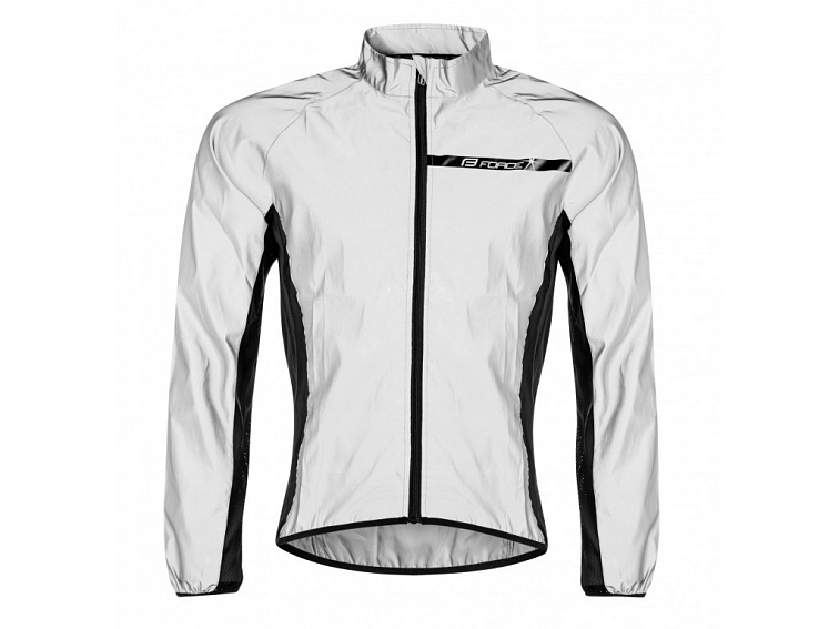 FORCE FLASH cyklistická bunda, celoreflexná