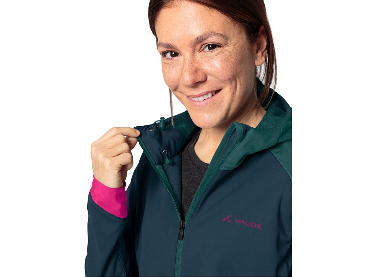 Vaude Qimsa Softshell cyklistická bunda, dámska, tmavomodrá