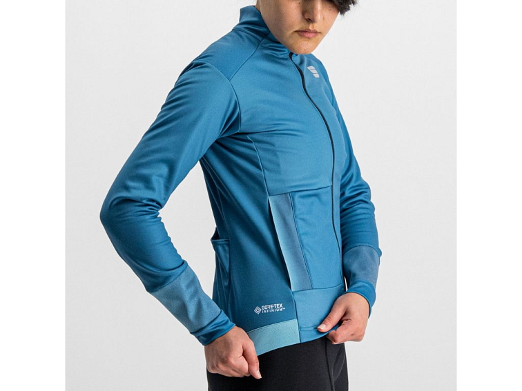 Sportful SUPER cyklistická bunda, dámska, modrá
