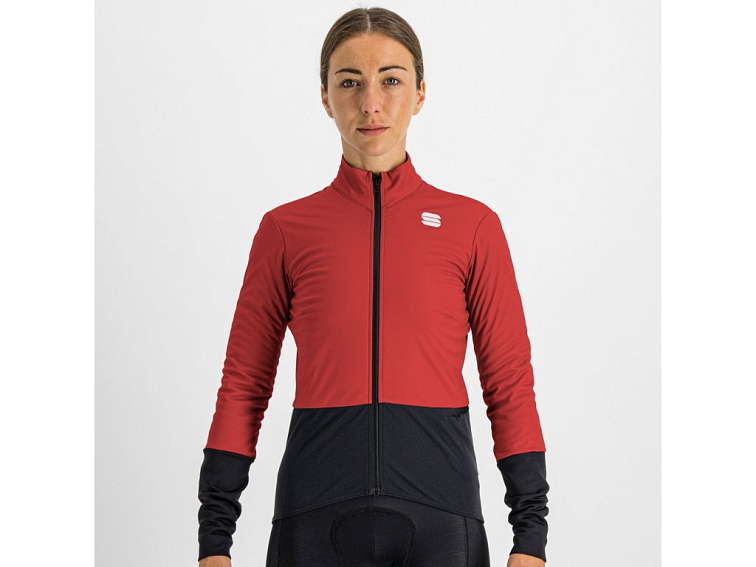 Sportful TOTAL COMFORT cyklistická bunda, dámska, tmavočervená
