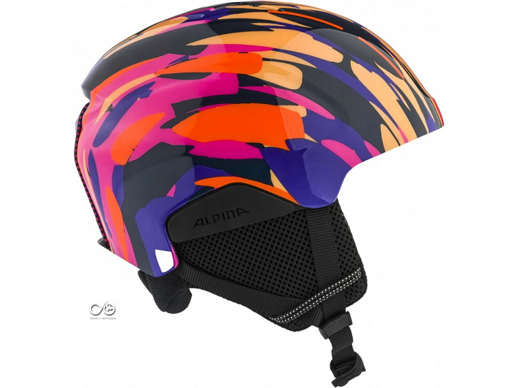 ALPINA Detská lyžiarska prilba PIZI pink-orange blue