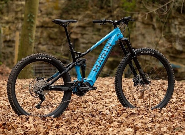 MARIN Alpine Trail E celoodpružený elektrobicykel, modrá/čierna