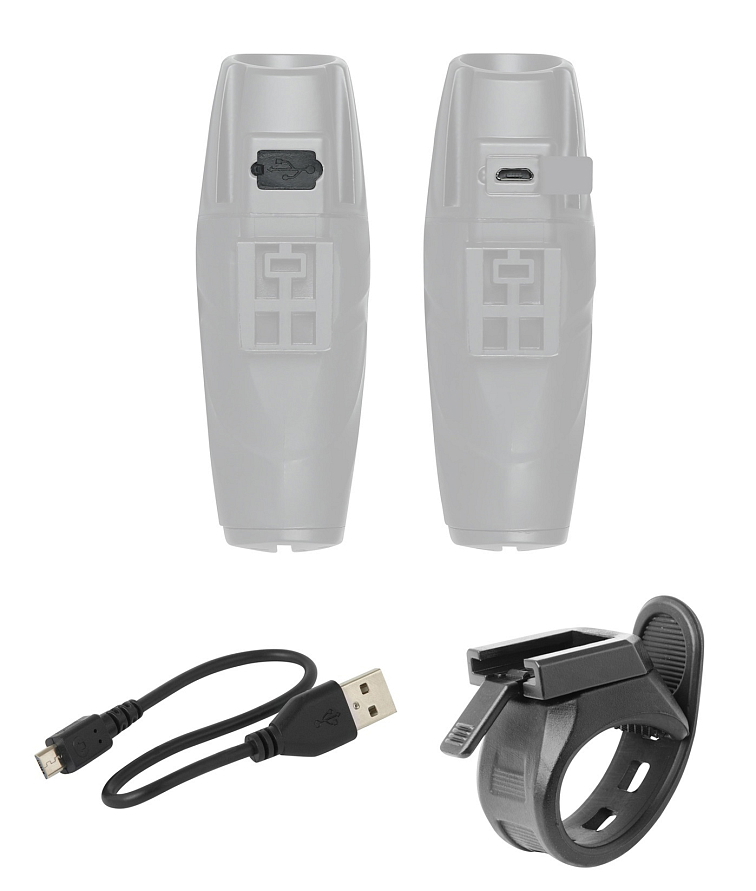 FORCE SHARK 700LM svetlo na bicykel, USB, čierne