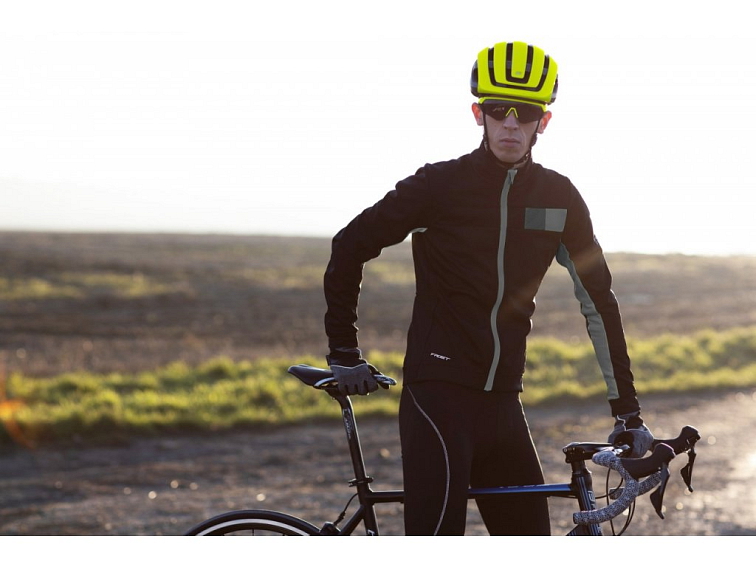 FORCE FROST softshell cyklistická bunda, čierno-šedá