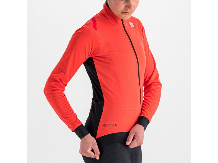 Sportful FIANDRE MEDIUM cyklistická bunda, dámska, červený grepfruit