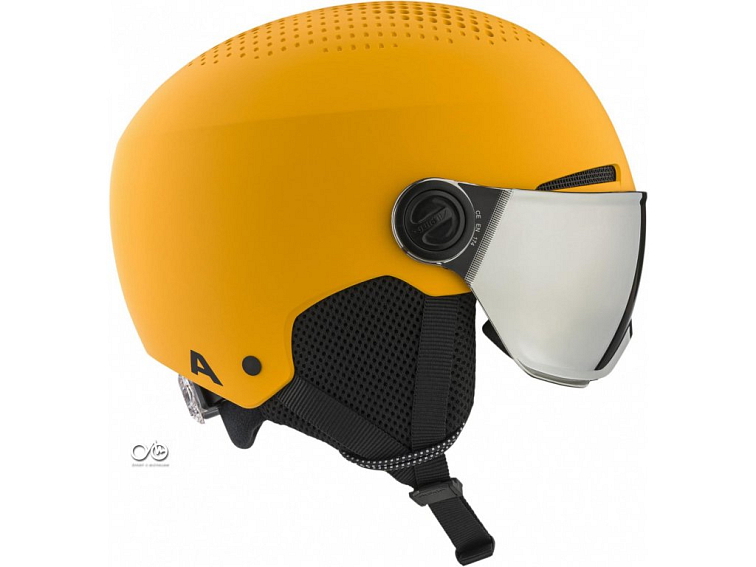 ALPINA Juniorská lyžiarska prilba ZUPO VISOR Q-LITE ohnivo žltá