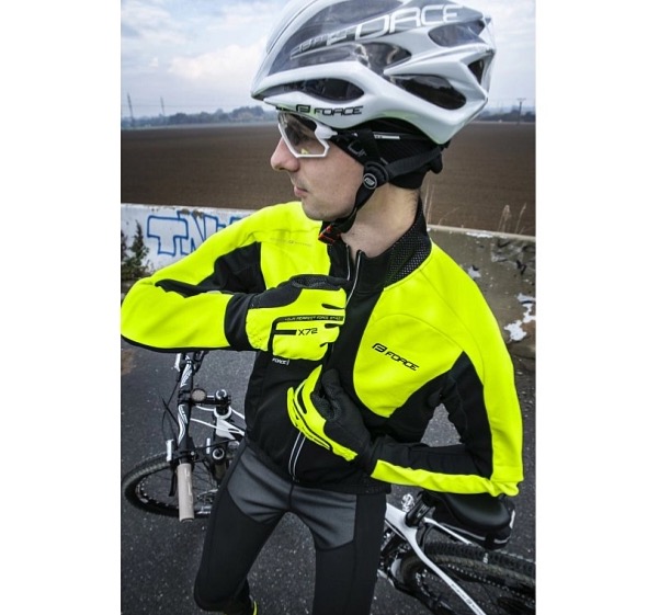 FORCE bunda X100, zimná, čierna-fluo