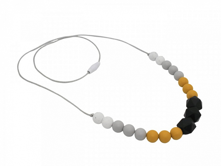 Desami Silikonové Kojící korále Hořčicové