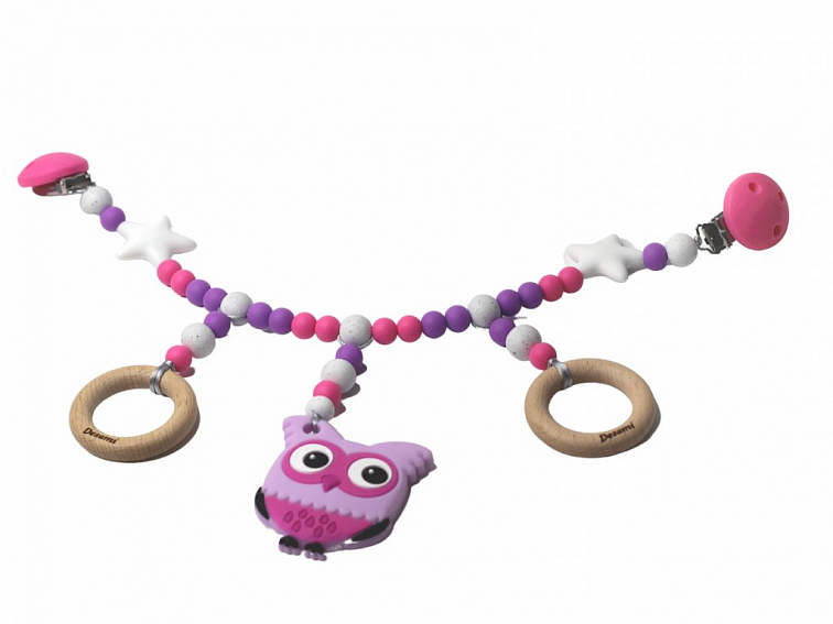 Desami Silikonová Hrazda na kočárek Sovička