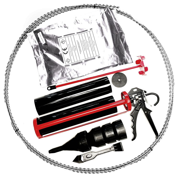 Sada pro statické zajištění prasklin ve zdivu - Helikální výztuž 6 mm