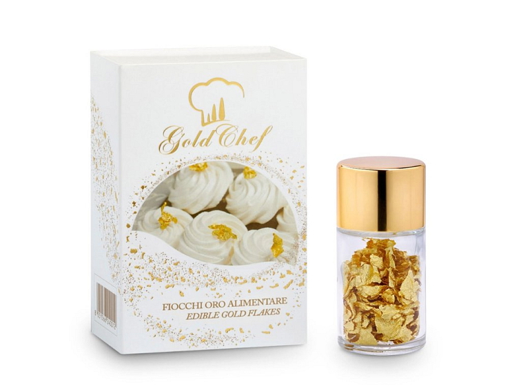 Vločky jedlého zlata 23 kar., MANETTI