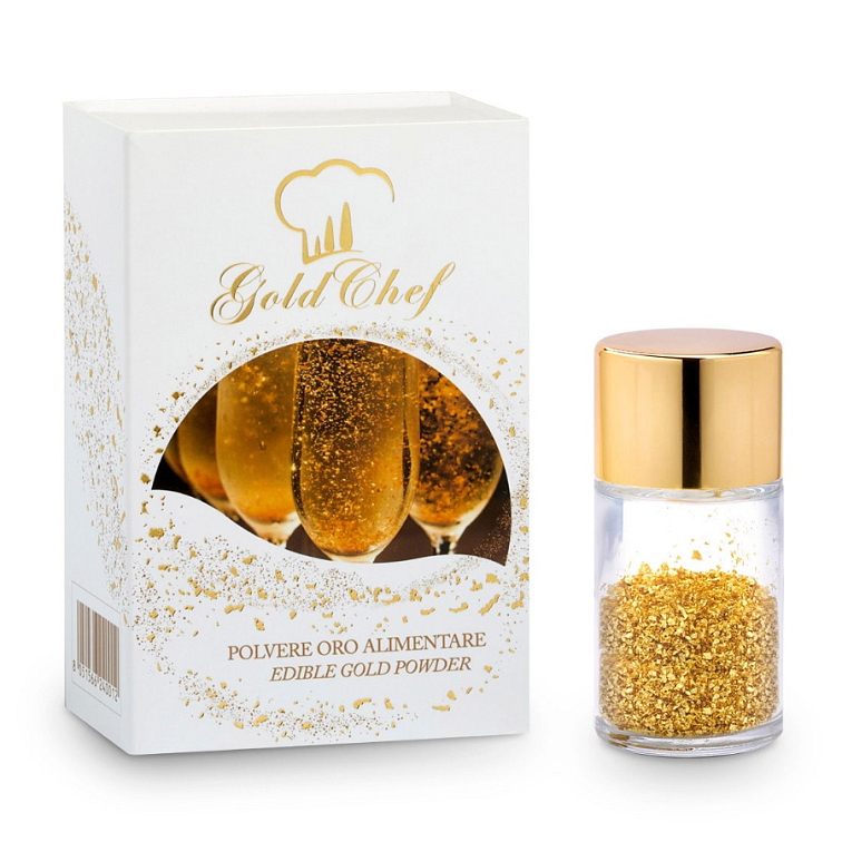Jedlé práškové zlato 23 kar., MANETTI