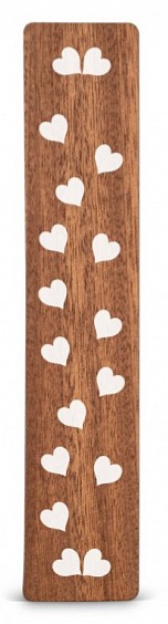 Dřevěná záložka do knížky SRDÍČKA