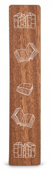 Dřevěná záložka do knížky KNIHY