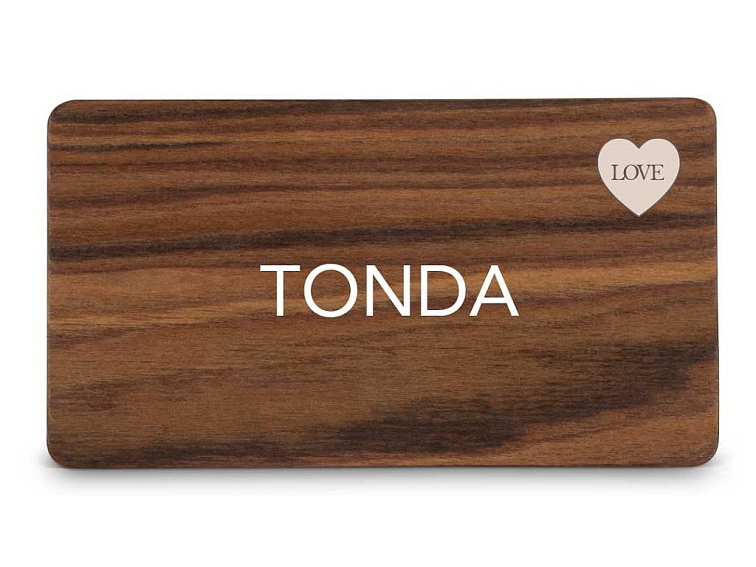 Dřevěná zasedací kartička - ROZKVĚT