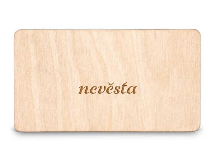 Dřevěná zasedací kartička - DOT