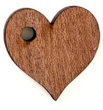 Dřevěná vánoční ozdoba SRDCE- 5ks