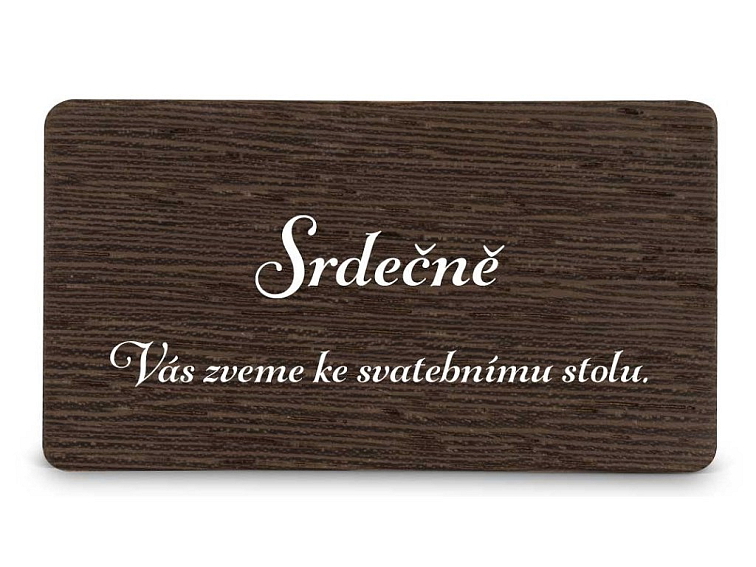 Dřevěná pozvánka ke stolu DOT