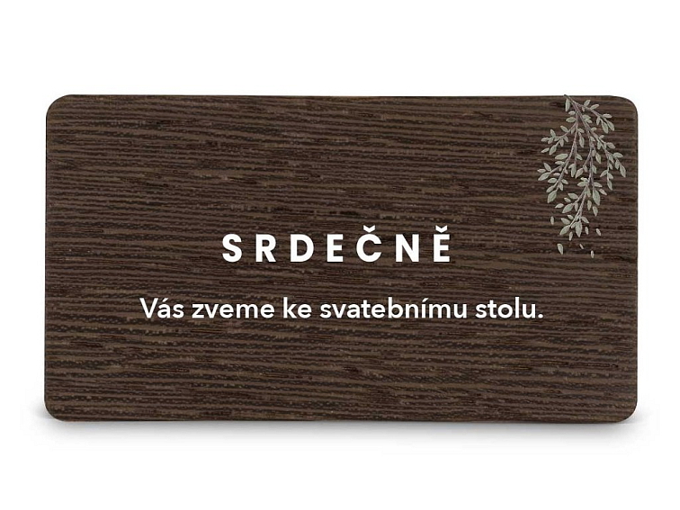 Dřevěná pozvánka ke stolu PODZIM