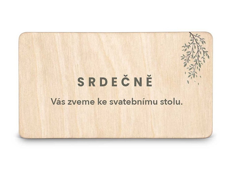 Dřevěná pozvánka ke stolu PODZIM