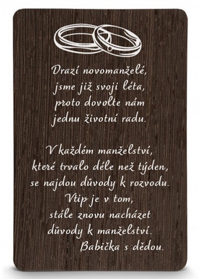 Svatební přání PRSTENY