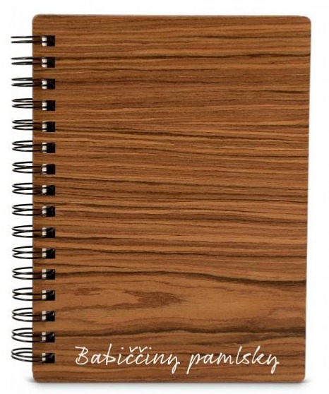 Dřevěný zápisník TEXT