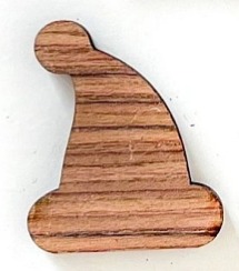 Dřevěná vánoční ozdoba ČEPICE - 5ks