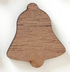 Dřevěná vánoční ozdoba ZVONEČEK - 5ks