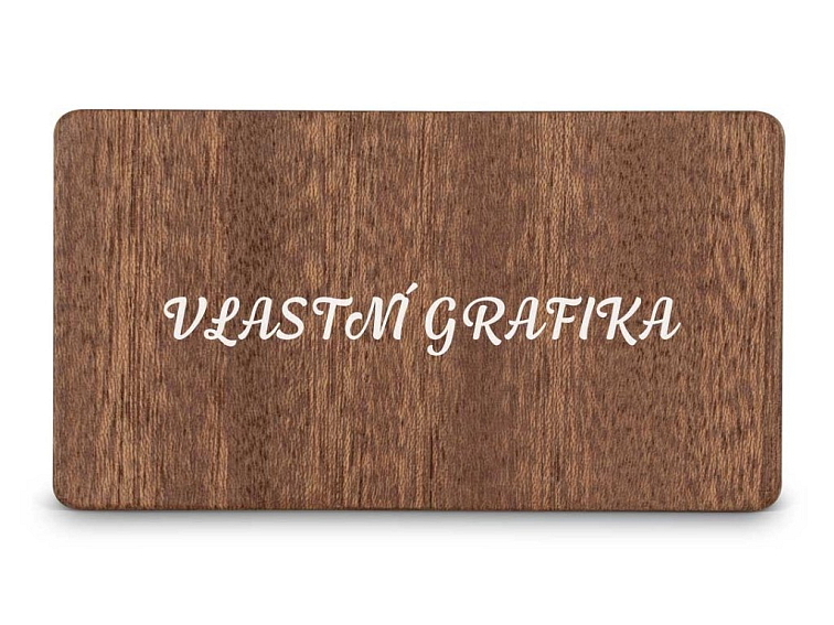 Dřevěná pozvánka ke stolu VLASTNÍ GRAFIKA