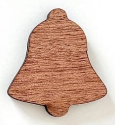 Dřevěná vánoční ozdoba ZVONEČEK - 5ks