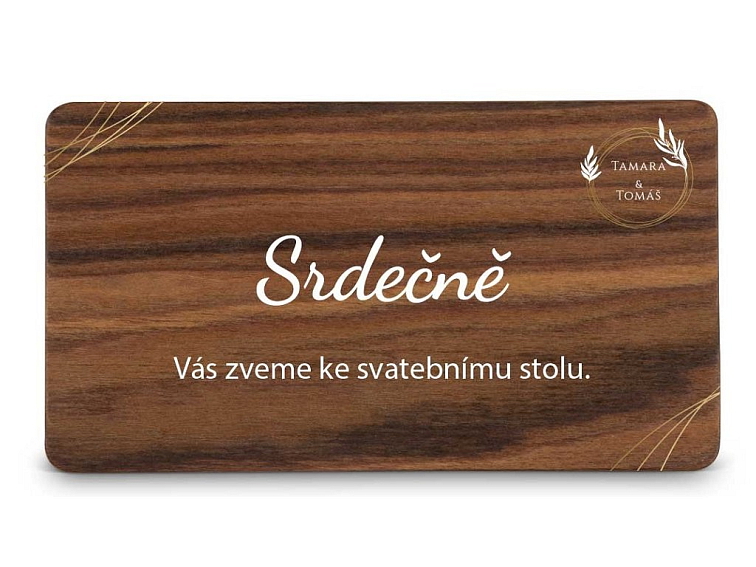 Dřevěná pozvánka ke stolu CIRCLE