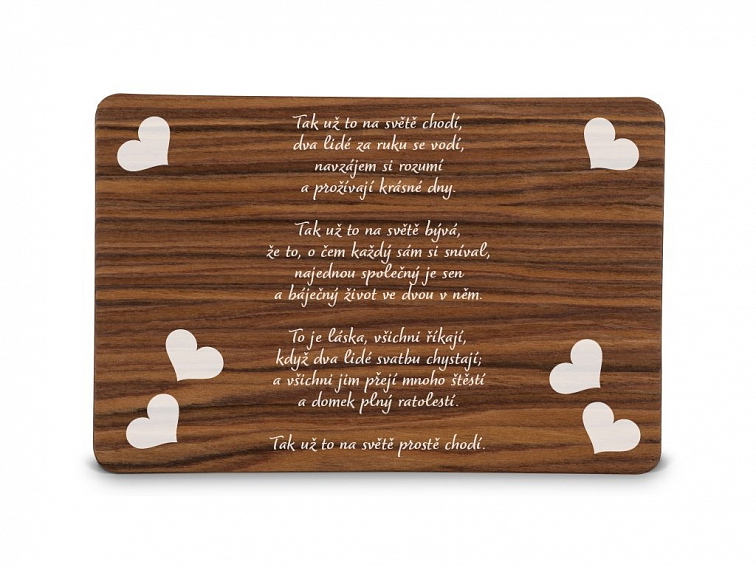 Svatební přání SRDCE