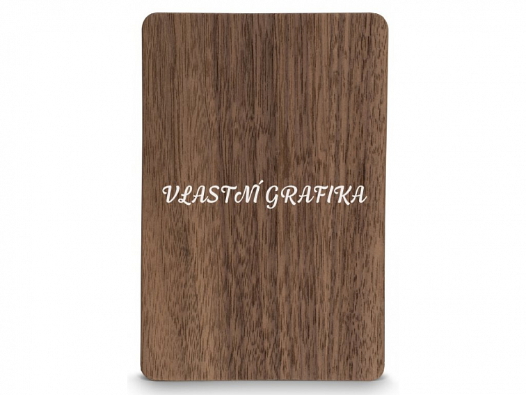 Dřevěné svatební oznámení VLASTNÍ GRAFIKA