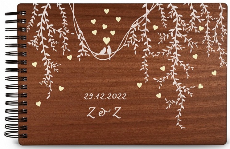 Dřevěné fotoalbum HRDLIČKY