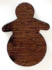 Dřevěná vánoční ozdoba SNĚHULÁK - 5ks