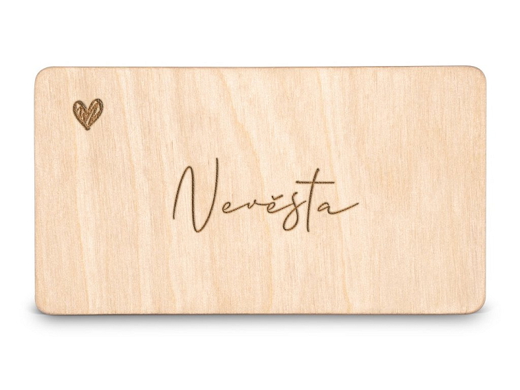 Dřevěná zasedací kartička - ELEGANT