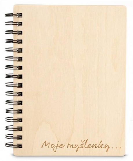 Dřevěný zápisník TEXT