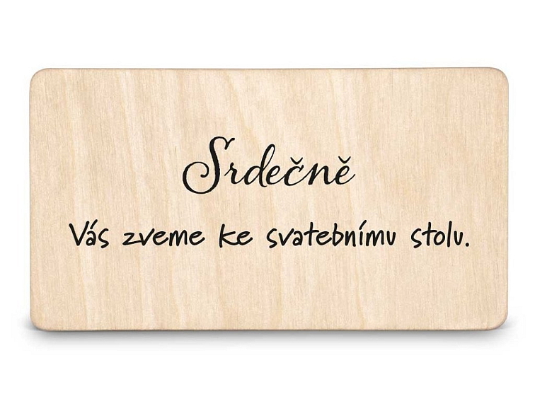 Dřevěná pozvánka ke stolu STROM