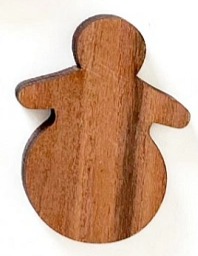 Dřevěná vánoční ozdoba SNĚHULÁK - 5ks