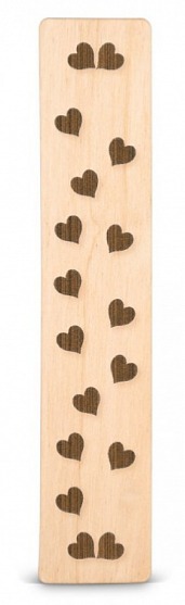 Dřevěná záložka do knížky SRDÍČKA